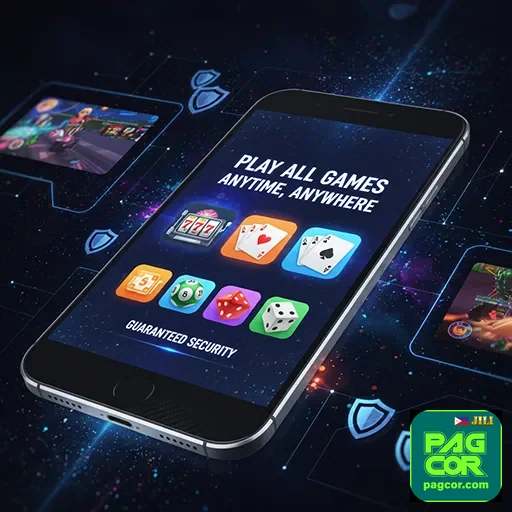 Mobile app interface of the Filipino casino app - pagcor